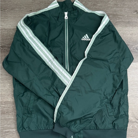 Adidas Men's Green Athletic Jacket (M) - Picture 1 of 8